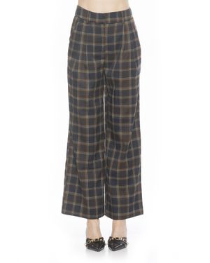 Alexia Admor Elodie Plaid Pants - Gray
