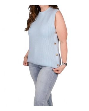 Q2 Regal Row Knit Top - Blue