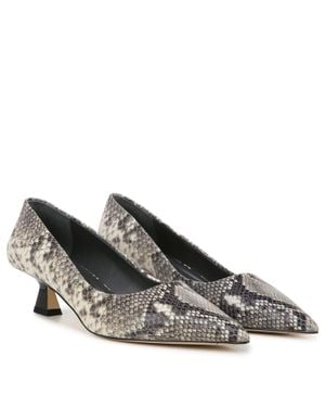 Franco Sarto Diva Pump Snake Print Slip On Kitten Heel Zogg3114 - Gray