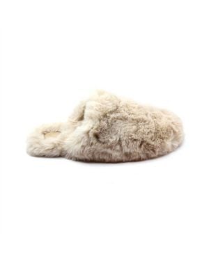 Solei Sea Wrigley Fur Slipper - Natural