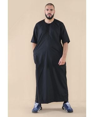 Arabic Thobes Thobe Jubba Islamic Arab Moroccan Saudi Zipped Kaftan Arab Robe - Blue
