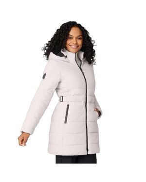 Free Country Cirrus Quilted Long Puffer Jacket - Natural