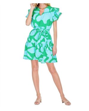 J joy Arial Loop Trim Dress - Green