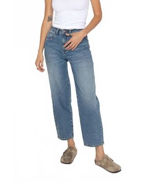 Oliver Logan Harlow High Rise Barrel Jean - Blue