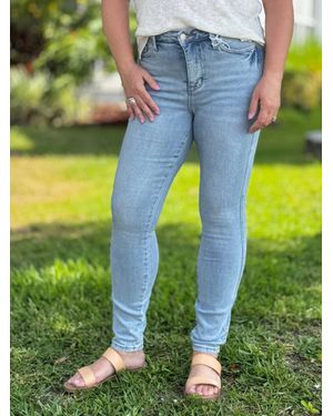 Judy Blue Light Up The Room Skinny Jeans - Green
