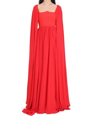SANTAS Long Stretch Dress - Red