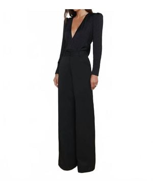 L'Agence Pilar Wide Leg Pant - Black