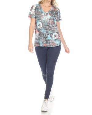 Inoa Yarn Strings Lightweight Burnout Top - Blue