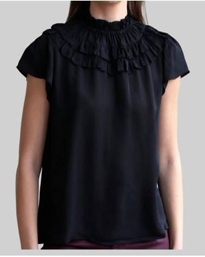 Go> By Go Silk Brunch Date Top - Black