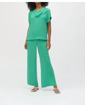 Joseph Ribkoff Gauze Cowl Neck Straight Top - Green