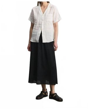 ALL ROW Leslie Plisse Skirt - Black