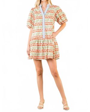 Thml Geo Pattern Dress - White