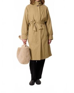 Leon & Harper Victorine Plain Trench Coat - Natural