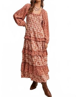 Listicle Floral Tiered Maxi Dress