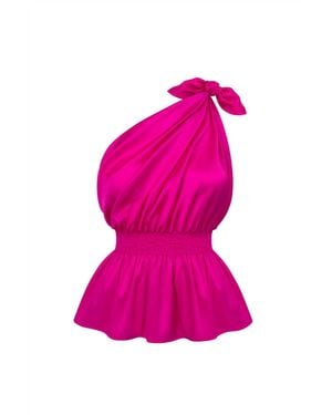 Monica Nera Demi Silk Top - Pink
