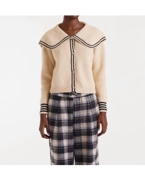 Compañía Fantástica Button Down Collared Cardigan - Natural