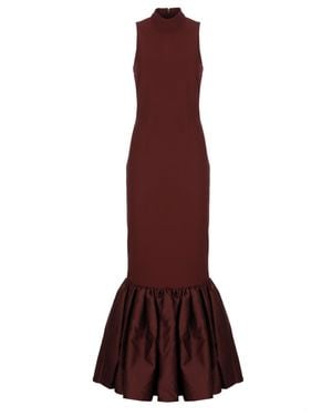 ROTATE BIRGER CHRISTENSEN Fitted Maxi Dress With Contrasting Flared Hem