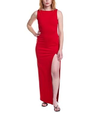 Susana Monaco Low-Back Tank Slit Maxi Dress - Red