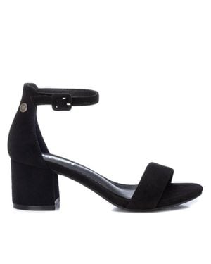 Xti Block Heel Suede Sandals By - Black