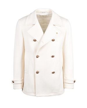 Tagliatore Virgin Wool Double-Breasted Coat - White