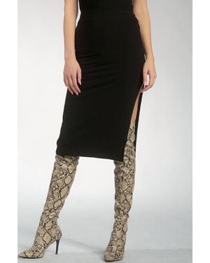 Elan Mid Straight Skirt - Black