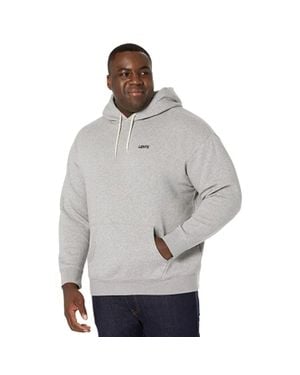 Levi's Hoodie Big Mid Tone Heather Long Sleeve Cozy Pullover Jzz400 - Gray