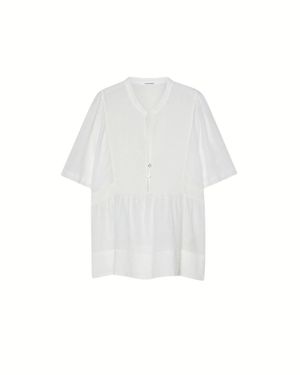 Pomandère Soft Cotton Blouse - White
