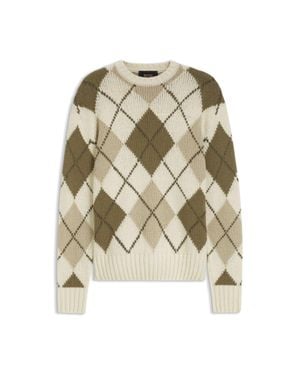 BOSS Argyle-Patterned Sweater - Natural