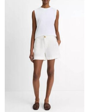 Vince Mid Rise Hemp Short - White