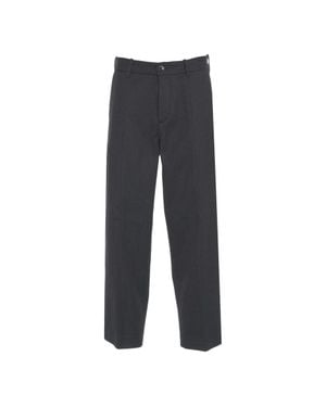Nine:inthe:morning Straight-Leg Wool Pants With Button Closure And Belt Loops - Gray