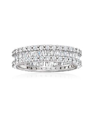 Ross-Simons Brilliant And Baguette-Cut Diamond Eternity Band - White