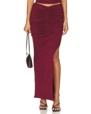 Line & Dot Mazzy Knit Long Skirt - Red