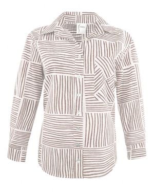 Finley Andie Boyfriend Shirt - White