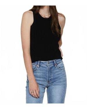 Another Love Cora High Neck Rib Tank - Black