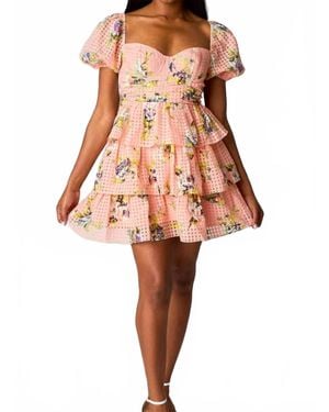 BuddyLove Conner Short Lace Mini Dress - Pink