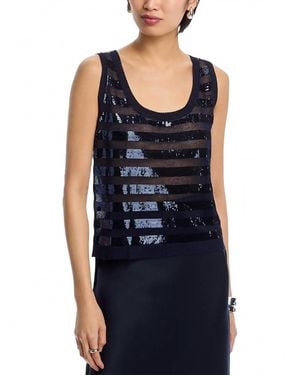 Kobi Halperin Solstice Sequined Stripe Tank Top - Blue