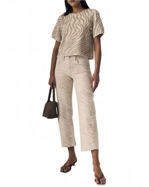 Le Jean Nomad Ankle Mid Rise Jeans - Natural