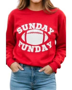 Gildan Sunday Funday Football Sweatshirt - Red
