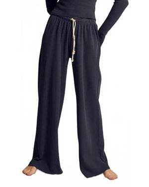 PERFECTWHITETEE Rivers Wide Leg Pants - Blue