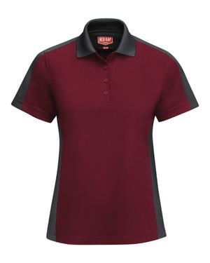 Red Kap Short Sleeve Performance Knit Two-Tone Polo - Red