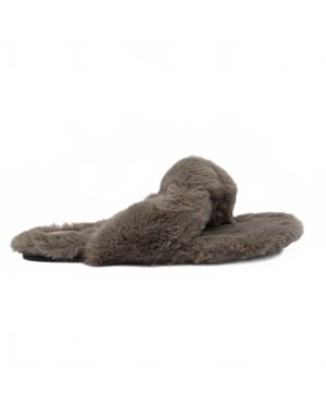 Solei Sea Izzie Faux Fur Slip-Ons - Brown