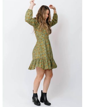Mata Traders Erin Mini Dress - Green