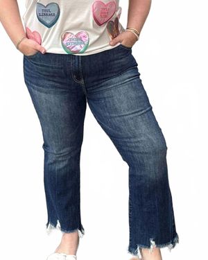 Risen Gabby Crop Flare - Blue
