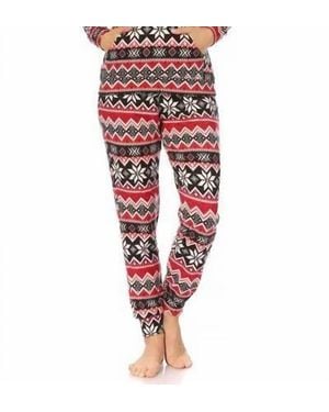 Shosh Holiday Hooded Lounge Set Pajamas - Red