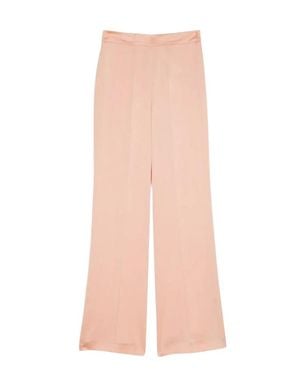 Twinset Twin Satin High Waisted Pants - Pink