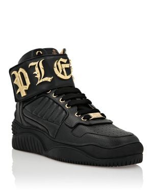 HI-TOP SNEAKERS MONEY KICK$ PYTHON Platinum HEXAGON