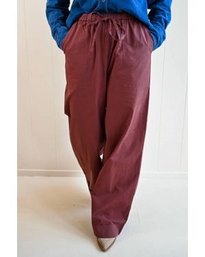 FRNCH Naiad Street Wide Leg Pants - Red