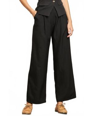 illa illa Bianca Wide Leg Pant - Black