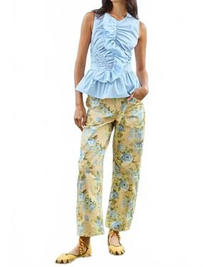 Hunter Bell Doering Seeveless Top - Blue