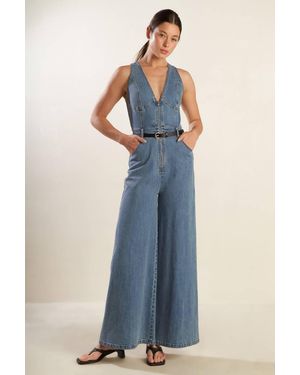 TRUEDAMES Beautiful Things Denim Jumpsuit - Blue